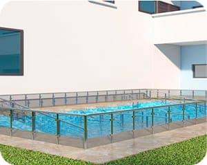 3D rendering of an accessible pool.