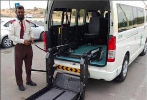 An accessible transport van.