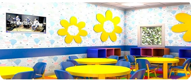 A colorful accessible classroom.